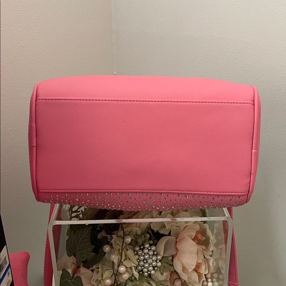 Juicy Couture Bubblegum Pink Crystal Embellished Satchel - Picture 6 of 11